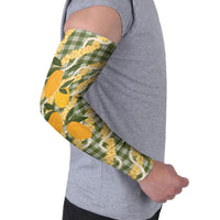 Uliuli Ahiahia Hawaiian Mango Palaka Arm Sleeves Aloha Hibiscus Pikake Lei LT9 - Polynesian Pride