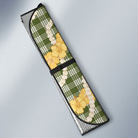 Uliuli Ahiahia Hawaiian Mango Palaka Auto Sun Shade Aloha Hibiscus Pikake Lei LT9 - Polynesian Pride