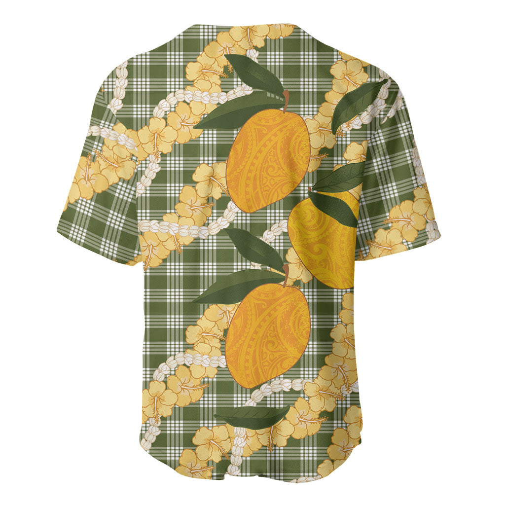 Uliuli Ahiahia Hawaiian Mango Palaka Baseball Jersey Aloha Hibiscus Pikake Lei LT9 - Polynesian Pride