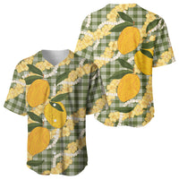 Uliuli Ahiahia Hawaiian Mango Palaka Baseball Jersey Aloha Hibiscus Pikake Lei LT9 - Polynesian Pride