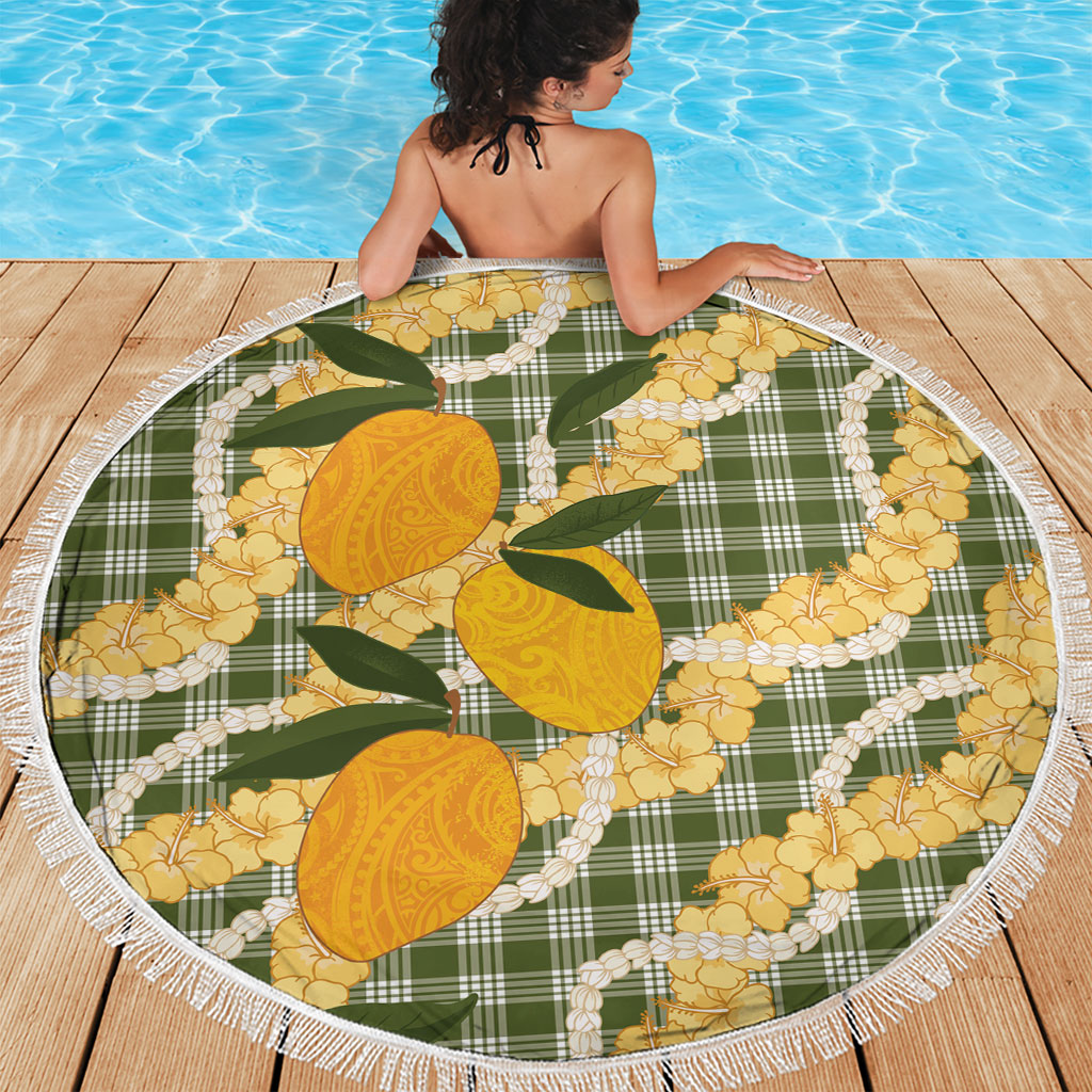 Uliuli Ahiahia Hawaiian Mango Palaka Beach Blanket Aloha Hibiscus Pikake Lei LT9 - Polynesian Pride