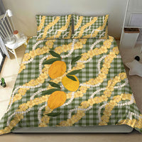 Uliuli Ahiahia Hawaiian Mango Palaka Bedding Set Aloha Hibiscus Pikake Lei LT9 - Polynesian Pride