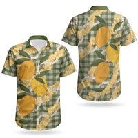 Uliuli Ahiahia Hawaiian Mango Palaka Couples Matching Mermaid Dress and Hawaiian Shirt Aloha Hibiscus Pikake Lei LT9 - Polynesian Pride