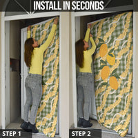 Uliuli Ahiahia Hawaiian Mango Palaka Door Cover Aloha Hibiscus Pikake Lei LT9 - Polynesian Pride