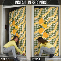 Uliuli Ahiahia Hawaiian Mango Palaka Door Cover Aloha Hibiscus Pikake Lei LT9 - Polynesian Pride