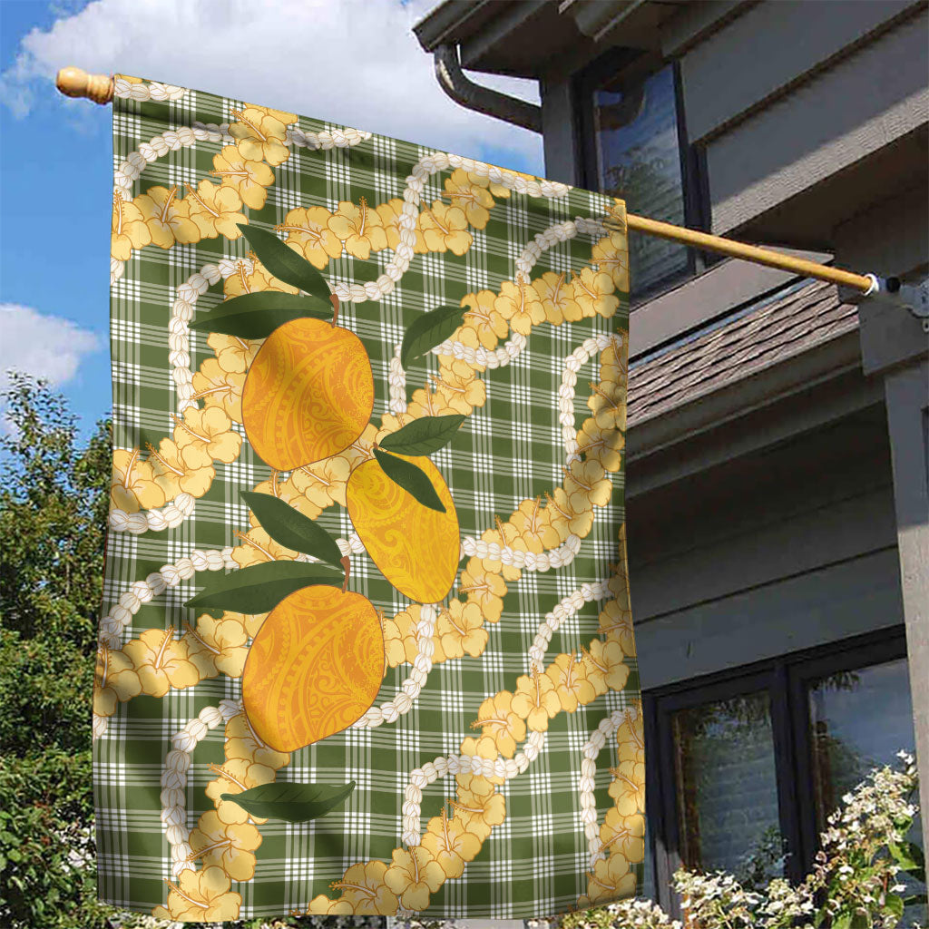 Uliuli Ahiahia Hawaiian Mango Palaka Garden Flag Aloha Hibiscus Pikake Lei LT9 - Polynesian Pride
