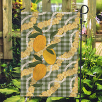 Uliuli Ahiahia Hawaiian Mango Palaka Garden Flag Aloha Hibiscus Pikake Lei LT9 Garden Flag Sage Green - Polynesian Pride