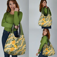 Uliuli Ahiahia Hawaiian Mango Palaka Grocery Bag Aloha Hibiscus Pikake Lei LT9 - Polynesian Pride