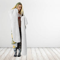 Uliuli Ahiahia Hawaiian Mango Palaka Hooded Blanket Aloha Hibiscus Pikake Lei LT9 - Polynesian Pride