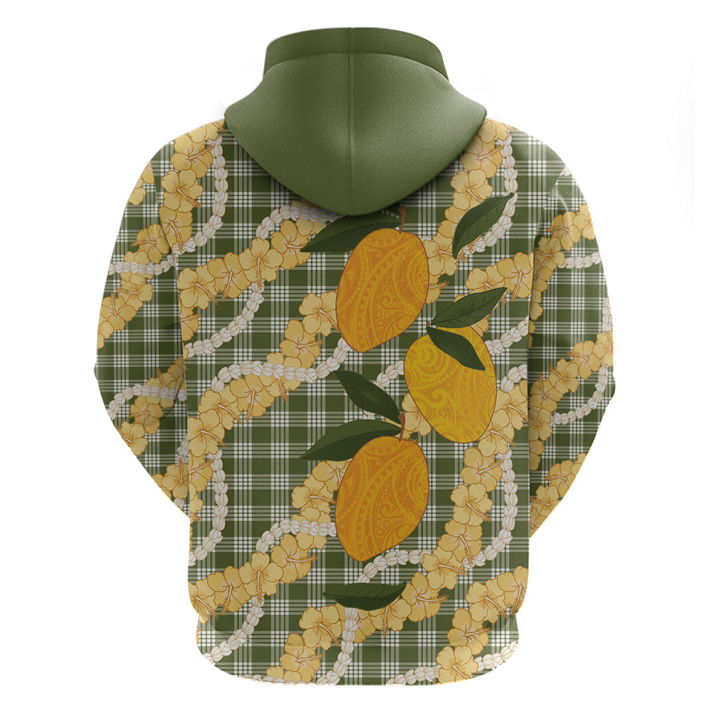 Uliuli Ahiahia Hawaiian Mango Palaka Hoodie Aloha Hibiscus Pikake Lei LT9 - Polynesian Pride