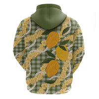 Uliuli Ahiahia Hawaiian Mango Palaka Hoodie Aloha Hibiscus Pikake Lei LT9 - Polynesian Pride