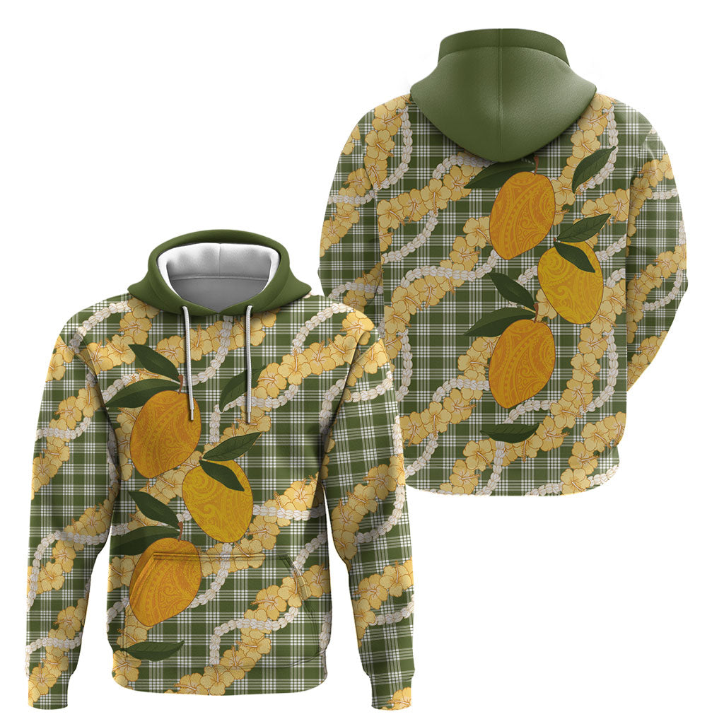 Uliuli Ahiahia Hawaiian Mango Palaka Hoodie Aloha Hibiscus Pikake Lei LT9 - Polynesian Pride