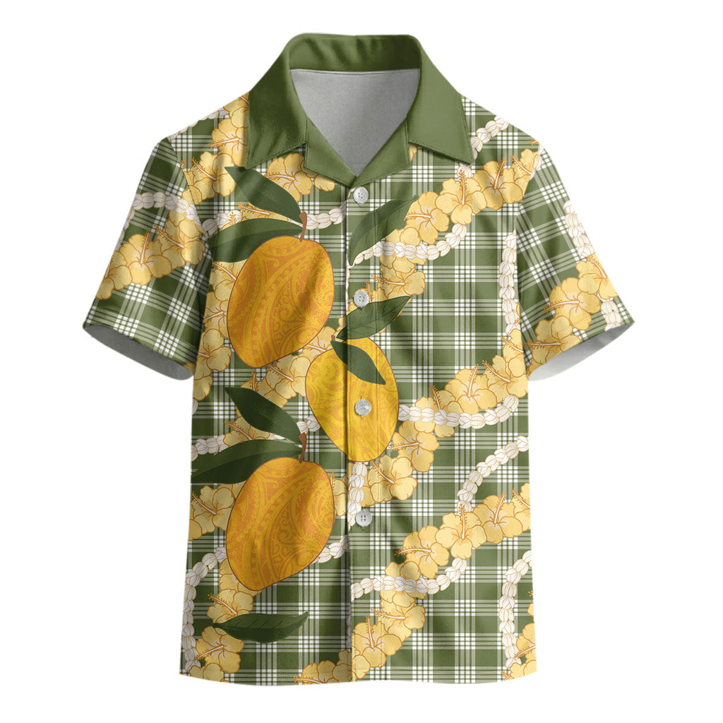 Uliuli Ahiahia Hawaiian Mango Palaka Kid Hawaiian Shirt Aloha Hibiscus Pikake Lei LT9 - Polynesian Pride