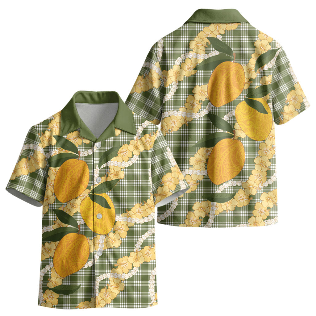 Uliuli Ahiahia Hawaiian Mango Palaka Kid Hawaiian Shirt Aloha Hibiscus Pikake Lei LT9 - Polynesian Pride