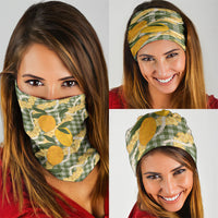 Uliuli Ahiahia Hawaiian Mango Palaka Neck Gaiter Aloha Hibiscus Pikake Lei LT9 - Polynesian Pride