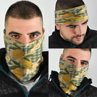 Uliuli Ahiahia Hawaiian Mango Palaka Neck Gaiter Aloha Hibiscus Pikake Lei LT9 - Polynesian Pride