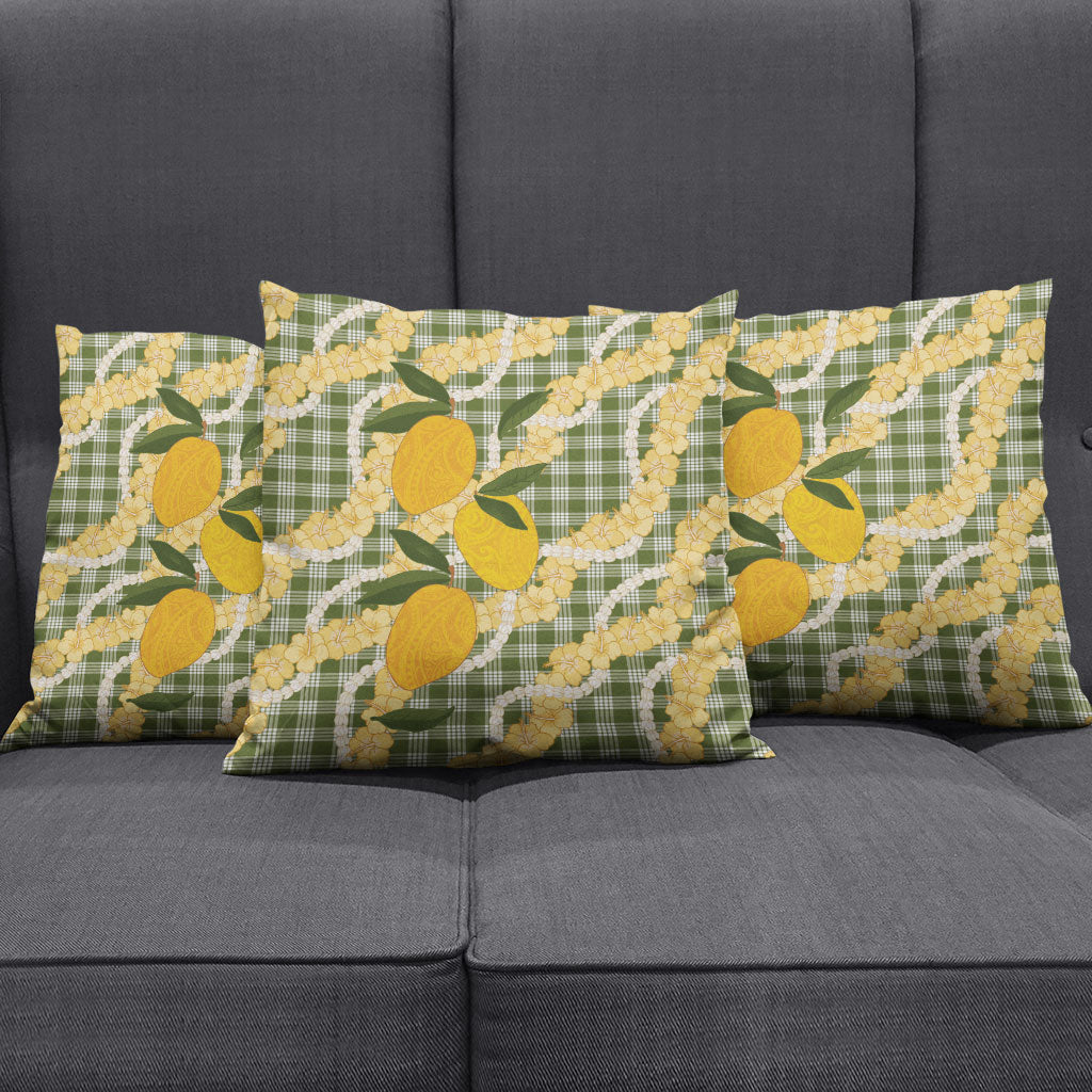 Uliuli Ahiahia Hawaiian Mango Palaka Pillow Cover Aloha Hibiscus Pikake Lei LT9 - Polynesian Pride