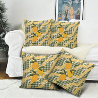 Uliuli Ahiahia Hawaiian Mango Palaka Pillow Cover Aloha Hibiscus Pikake Lei LT9 - Polynesian Pride