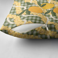 Uliuli Ahiahia Hawaiian Mango Palaka Pillow Cover Aloha Hibiscus Pikake Lei LT9 - Polynesian Pride