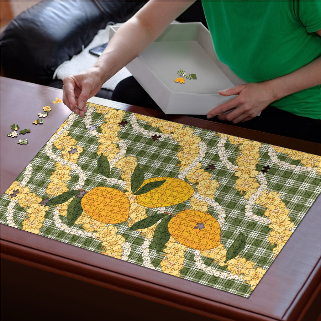 Uliuli Ahiahia Hawaiian Mango Palaka Puzzle Aloha Hibiscus Pikake Lei LT9 - Polynesian Pride