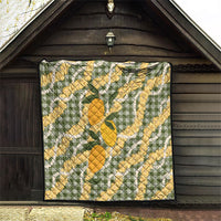 Uliuli Ahiahia Hawaiian Mango Palaka Quilt Aloha Hibiscus Pikake Lei LT9 - Polynesian Pride