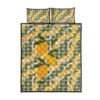 Uliuli Ahiahia Hawaiian Mango Palaka Quilt Bed Set Aloha Hibiscus Pikake Lei LT9 - Polynesian Pride