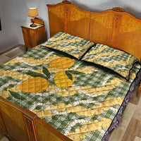 Uliuli Ahiahia Hawaiian Mango Palaka Quilt Bed Set Aloha Hibiscus Pikake Lei LT9 - Polynesian Pride