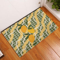 Uliuli Ahiahia Hawaiian Mango Palaka Rubber Doormat Aloha Hibiscus Pikake Lei LT9 - Polynesian Pride