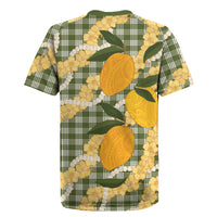 Uliuli Ahiahia Hawaiian Mango Palaka Rugby Jersey Aloha Hibiscus Pikake Lei LT9 - Polynesian Pride