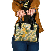 Uliuli Ahiahia Hawaiian Mango Palaka Shoulder Handbag Aloha Hibiscus Pikake Lei LT9 One Size Sage Green - Polynesian Pride