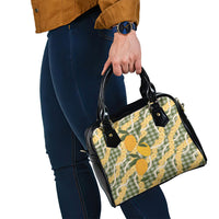 Uliuli Ahiahia Hawaiian Mango Palaka Shoulder Handbag Aloha Hibiscus Pikake Lei LT9 - Polynesian Pride