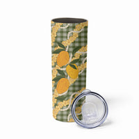 Uliuli Ahiahia Hawaiian Mango Palaka Skinny Tumbler Aloha Hibiscus Pikake Lei LT9 - Polynesian Pride