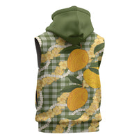 Uliuli Ahiahia Hawaiian Mango Palaka Sleeveless Hoodie Aloha Hibiscus Pikake Lei LT9 - Polynesian Pride