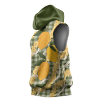 Uliuli Ahiahia Hawaiian Mango Palaka Sleeveless Hoodie Aloha Hibiscus Pikake Lei LT9 - Polynesian Pride