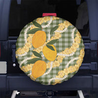 Uliuli Ahiahia Hawaiian Mango Palaka Spare Tire Cover Aloha Hibiscus Pikake Lei LT9 No hole Sage Green - Polynesian Pride