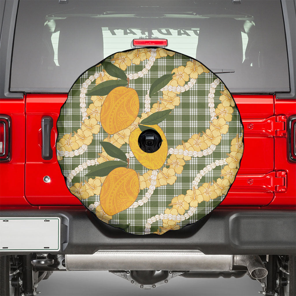 Uliuli Ahiahia Hawaiian Mango Palaka Spare Tire Cover Aloha Hibiscus Pikake Lei LT9 - Polynesian Pride