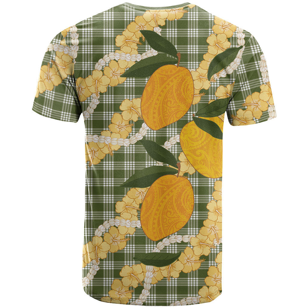 Uliuli Ahiahia Hawaiian Mango Palaka T Shirt Aloha Hibiscus Pikake Lei LT9 - Polynesian Pride
