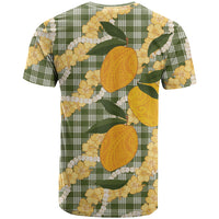 Uliuli Ahiahia Hawaiian Mango Palaka T Shirt Aloha Hibiscus Pikake Lei LT9 - Polynesian Pride