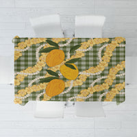 Uliuli Ahiahia Hawaiian Mango Palaka Tablecloth Aloha Hibiscus Pikake Lei LT9 Sage Green - Polynesian Pride