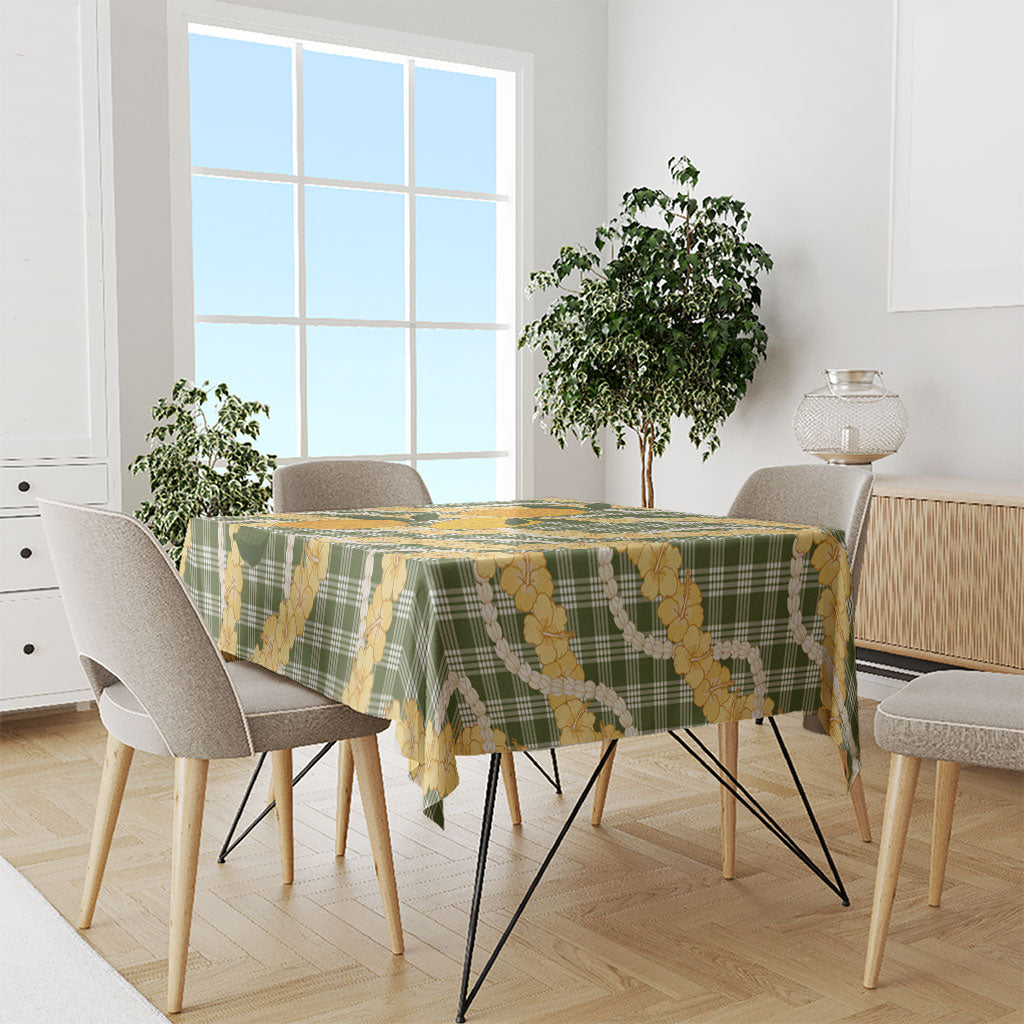 Uliuli Ahiahia Hawaiian Mango Palaka Tablecloth Aloha Hibiscus Pikake Lei LT9 - Polynesian Pride