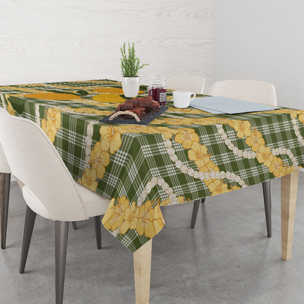 Uliuli Ahiahia Hawaiian Mango Palaka Tablecloth Aloha Hibiscus Pikake Lei LT9 - Polynesian Pride