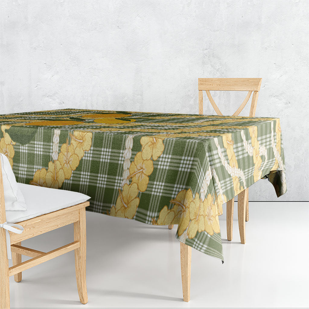 Uliuli Ahiahia Hawaiian Mango Palaka Tablecloth Aloha Hibiscus Pikake Lei LT9 - Polynesian Pride