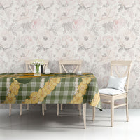 Uliuli Ahiahia Hawaiian Mango Palaka Tablecloth Aloha Hibiscus Pikake Lei LT9 - Polynesian Pride