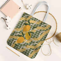 Uliuli Ahiahia Hawaiian Mango Palaka Tote Bag Aloha Hibiscus Pikake Lei LT9 White Strap One Size Sage Green - Polynesian Pride