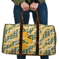 Uliuli Ahiahia Hawaiian Mango Palaka Travel Bag Aloha Hibiscus Pikake Lei LT9 Sage Green - Polynesian Pride