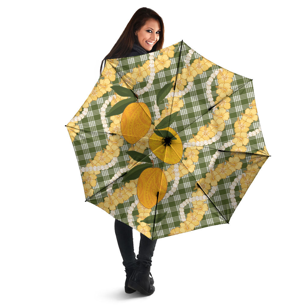 Uliuli Ahiahia Hawaiian Mango Palaka Umbrella Aloha Hibiscus Pikake Lei LT9 - Polynesian Pride