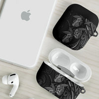 Hawaiian Mango Tribal Tattoo AirPods Case Black White Pacific Traditional Pattern LT9 - Polynesian Pride