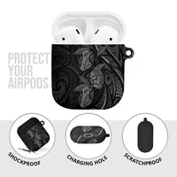 Hawaiian Mango Tribal Tattoo AirPods Case Black White Pacific Traditional Pattern LT9 - Polynesian Pride