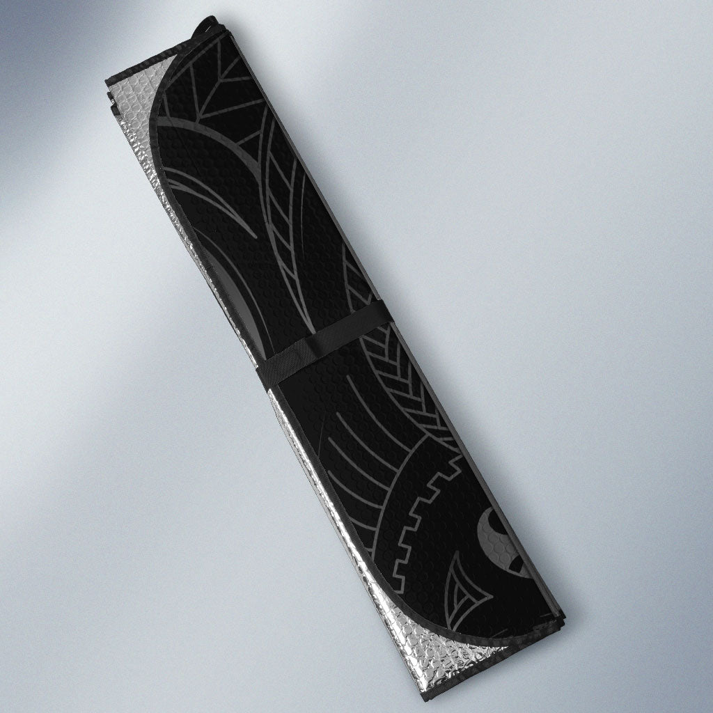 Hawaiian Mango Tribal Tattoo Auto Sun Shade Black White Pacific Traditional Pattern LT9 - Polynesian Pride