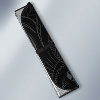 Hawaiian Mango Tribal Tattoo Auto Sun Shade Black White Pacific Traditional Pattern LT9 - Polynesian Pride